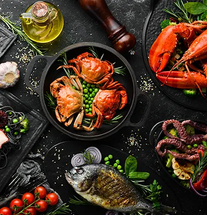 Fresh atlantic seafood