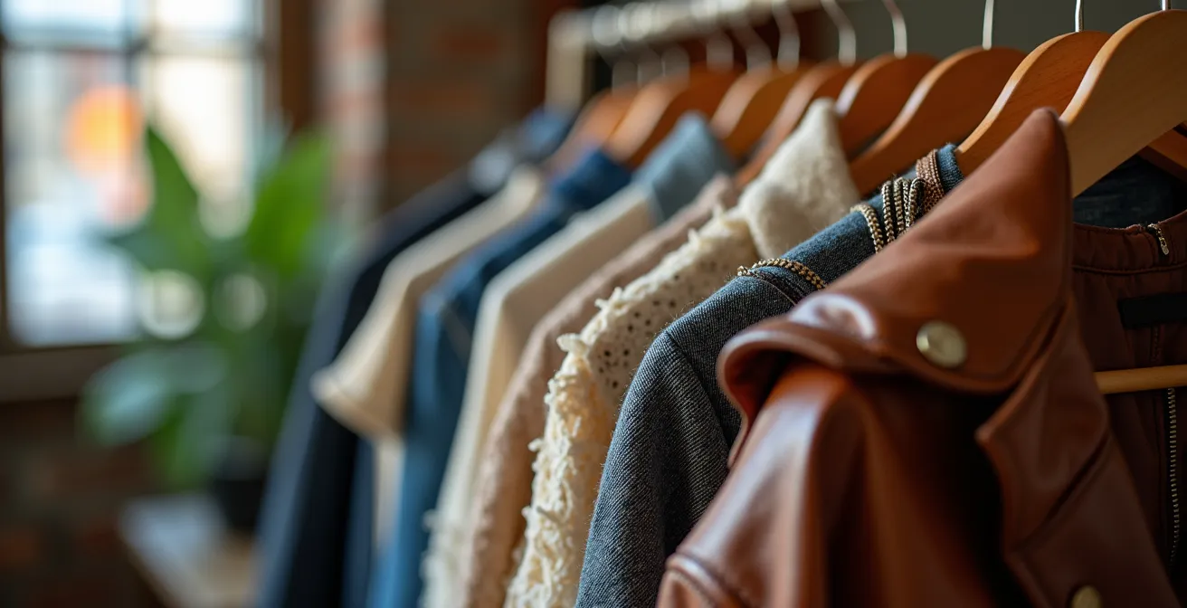 Colorful vintage clothing displays spilling onto a Kensington sidewalk